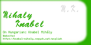 mihaly knabel business card